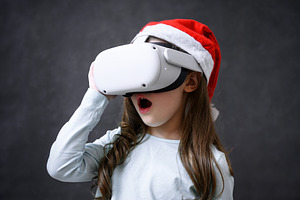 Child using virtual reality headset, a Person Photo by Lopatin Photo