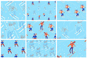 Vintage Winter Skiers, a Sport Illustration by Carpet Tapete Pretzel (Thumbnail 3 of 10)