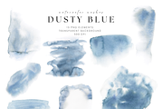 Dusty Blue Watercolor Washes, a Texture Graphic by Kolorata Art (Thumbnail 2 of 5)