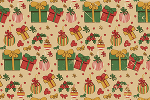 Christmas retro pattern, a Texture Illustration by JYa_Design