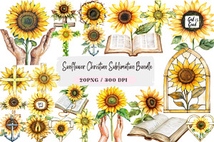 Sunflower Christian Sublimati, a Seasonal Illustration by DreamArtGraphic