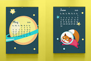 Space calendar animal austronauts, a Stationery Template by SiberianArt (Thumbnail 4 of 8)