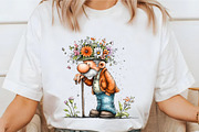 Whimsical Spring Elderly Man Clipart, an Illustration by designcity5 (Thumbnail 3 of 5)