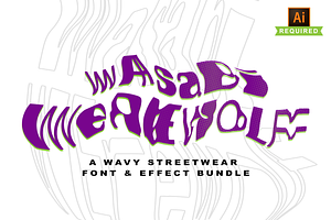 Streetwear Font Wavy Halftone Effect