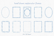 Frames Bundle Hand-Drawn Watercolor, an Object Graphic by Solo Art Original (Thumbnail 3 of 11)