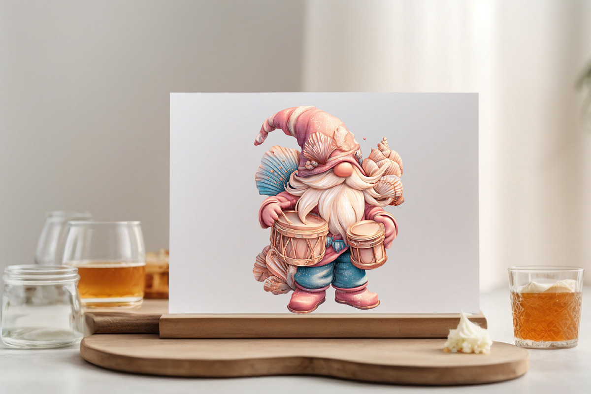Seashell Gnome Clipart Bundle., an Illustration by SVGArt (Photo 6 of 9)