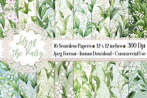 Seamless Lily Of The Valley Papers