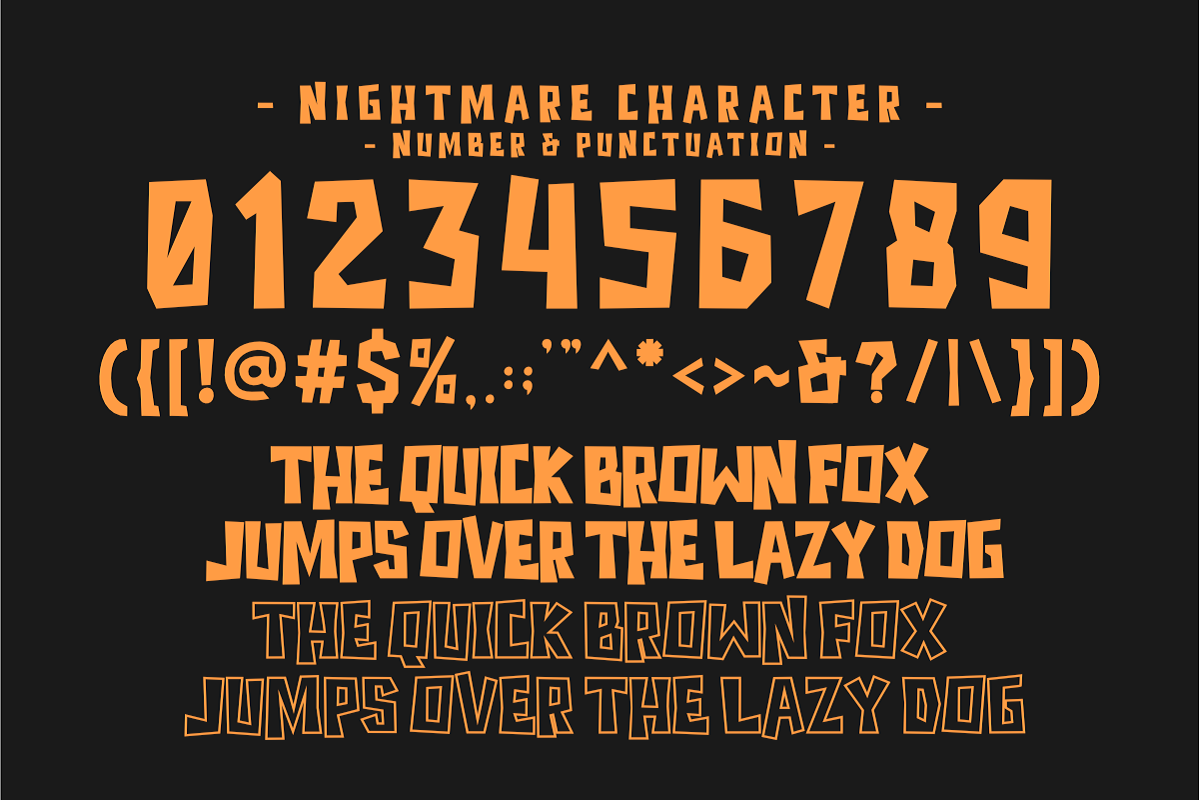 Nightmare - Halloween Display Font, a Sans Serif Font by Pian45 Studio (Photo 3 of 8)