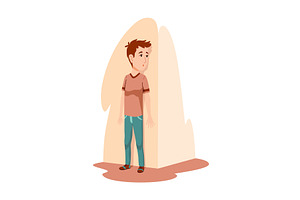 Kid playing hide and seek. Playing, an Illustration by the8monkey