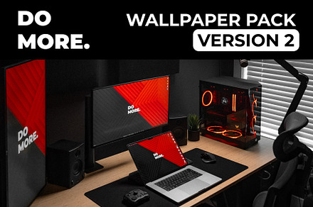 DO MORE v2 Wallpaper Pack, a Background Graphic by CDS Premium