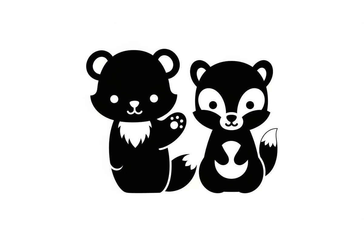 Cute Forest Animal Silhouette Bundle, an Illustration by Creativeshirt (Photo 12 of 54)