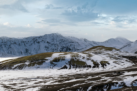Season change in the Icelandic highlands.  Colorful Landmannalau, a Nature Photo by YuriyB