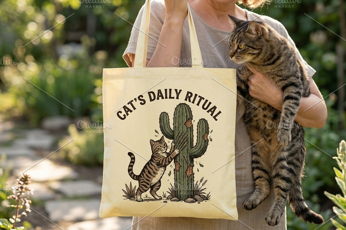 Cat's daily ritual illustration, an Animal Illustration by Vectorlina (Photo 3 of 4)