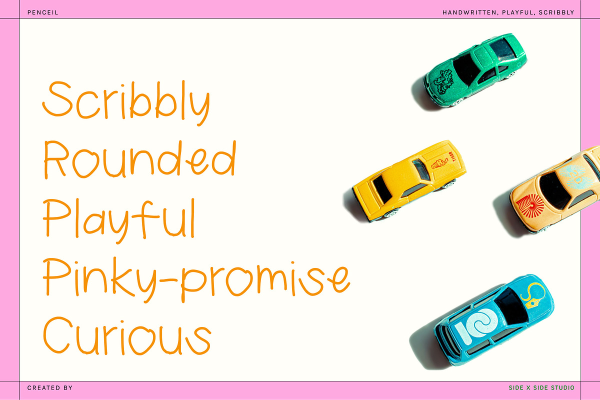 Penceil Handwritten Font + Icons, a Handwritten Font by Side X Side Studio (Photo 2 of 5)