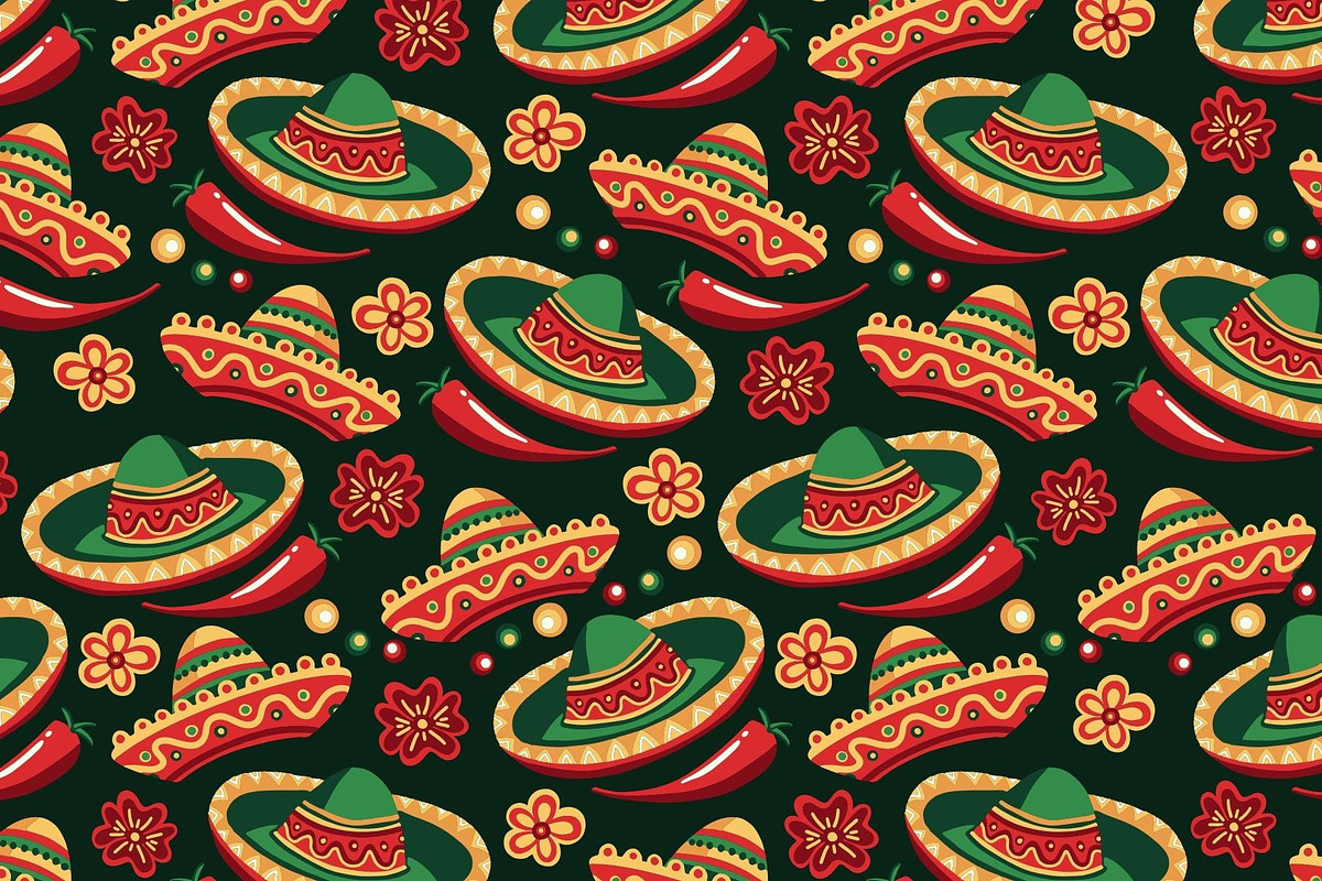 Mexican Cinco de Mayo Patterns, a Pattern Graphic by ilonitta (Photo 7 of 8)