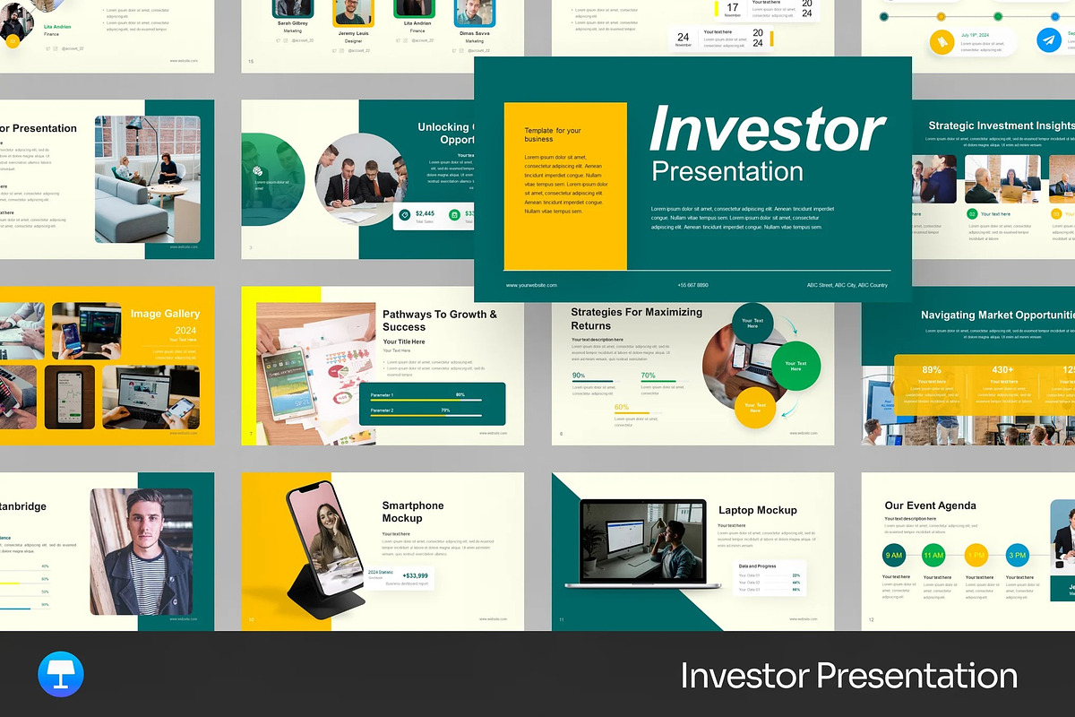Investor Deck Keynote Templates, a Presentation Template by Fit-tee (Photo 1 of 2)