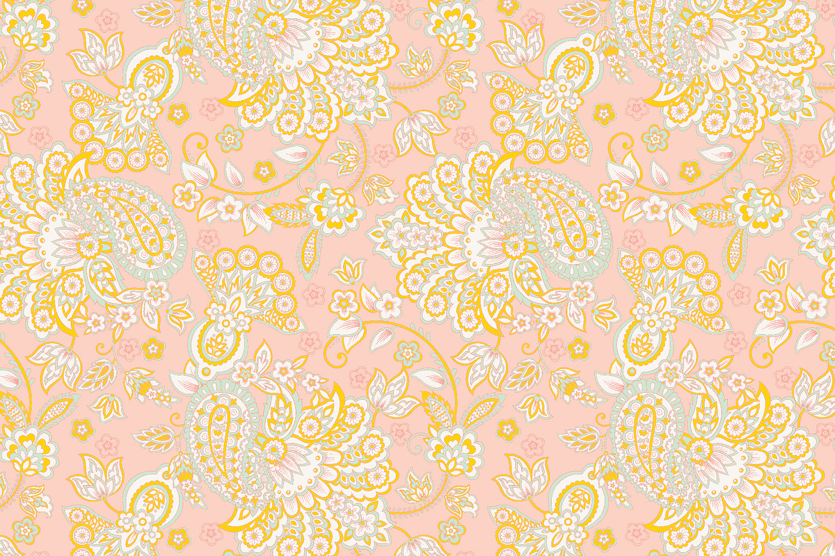 Damask paisley seamless patterns, a Pattern Graphic by antalogiya (Photo 2 of 5)
