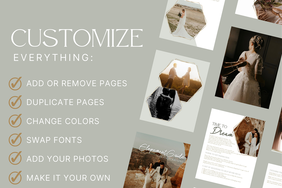 GOLD Elopement Photography Guide, a Magazine Template by Signature Edits (Photo 10 of 11)