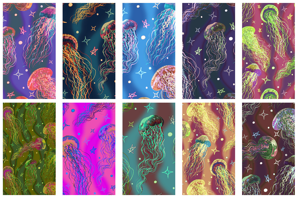 Jellyfish, a Pattern Graphic by Andre_Eva (Photo 8 of 8)