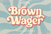 Brown Wager - Chunky Retro Bold Font, a Serif Font by Shakira Studio (Thumbnail 1 of 12)