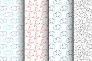 Clouds Seamless Doodle Patterns, a Pattern Graphic by Lukino (Thumbnail 3 of 5)