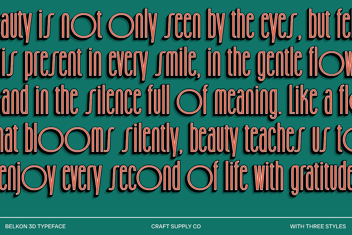 Belkon 3D, a Font by Craft Supply Co. (Photo 2 of 8)
