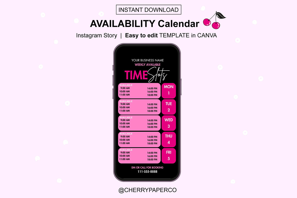 Instagram Story Canva Template, a Social Media Template by Cherry Paper Co (Photo 2 of 3)