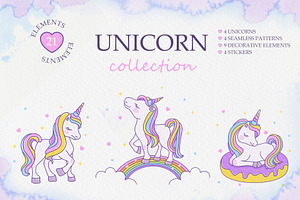 Cute unicorn collection