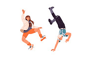 Happy people jumping set, a Person Illustration by PaperTrident (Thumbnail 6 of 6)
