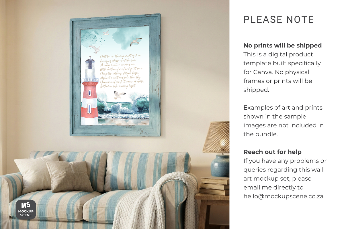 Coastal Beach House Wall Art Mockup, a Household Mockup by Mockup Scene (Photo 10 of 11)