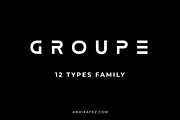 Groupe Modern Vintage Tech Logo Font, a Sans Serif Font by Andika Fez (Thumbnail 1 of 9)