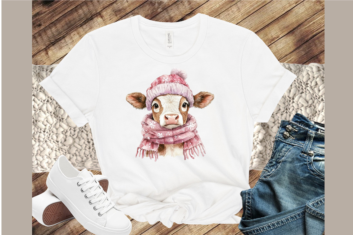 Cute Cow Clipart Baby Cow Png, an Illustration by Sublimation Artist (Photo 4 of 6)