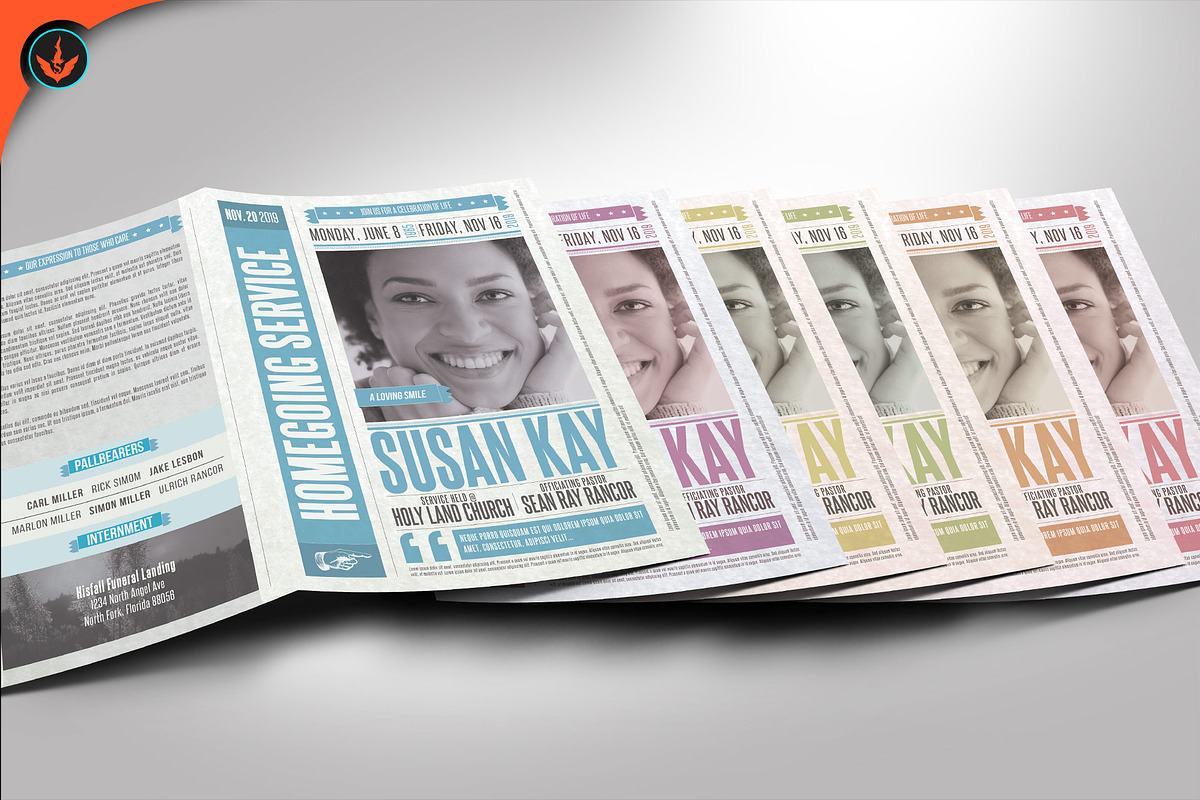 Funeral Program 13 Newspaper Theme, a Brochure Template by SeraphimChris (Photo 4 of 4)