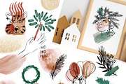 Boho Christmas and Happy new year!, a Background Graphic by Larisa Popova (Thumbnail 2 of 8)