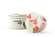 Yogurt Cup Mockup Set | Packaging, a Cups & Container Mockup by Deeplab (Thumbnail 11 of 19)