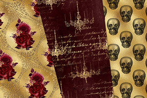 Gold Gothic Digital Paper