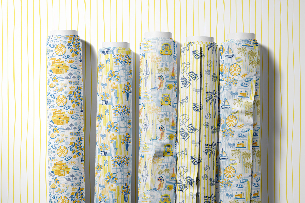 Limoncello - summer Amalfi patterns, a Pattern Graphic by Tani Kuzminka (Photo 21 of 24)