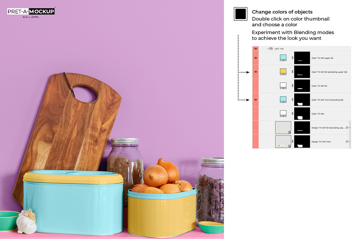 Kitchen Tins Mockup, a Household Mockup by Pret-a-Mockup (Photo 6 of 9)