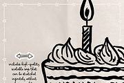 Birthday Clipart, Party Doodles, an Object Graphic by The October Creative (Thumbnail 3 of 6)
