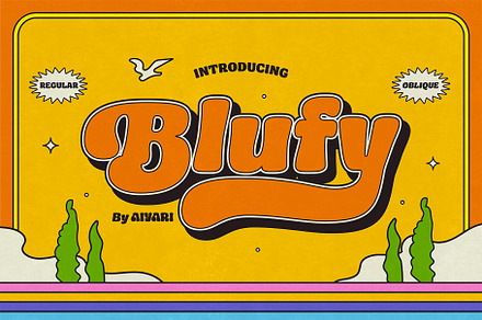 Blufy Font Family, a Font by Aiyari