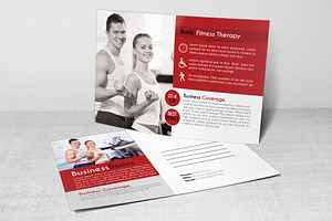 Fitness Post Cards Template