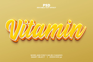 Vitamin 3d Editable Text Effect