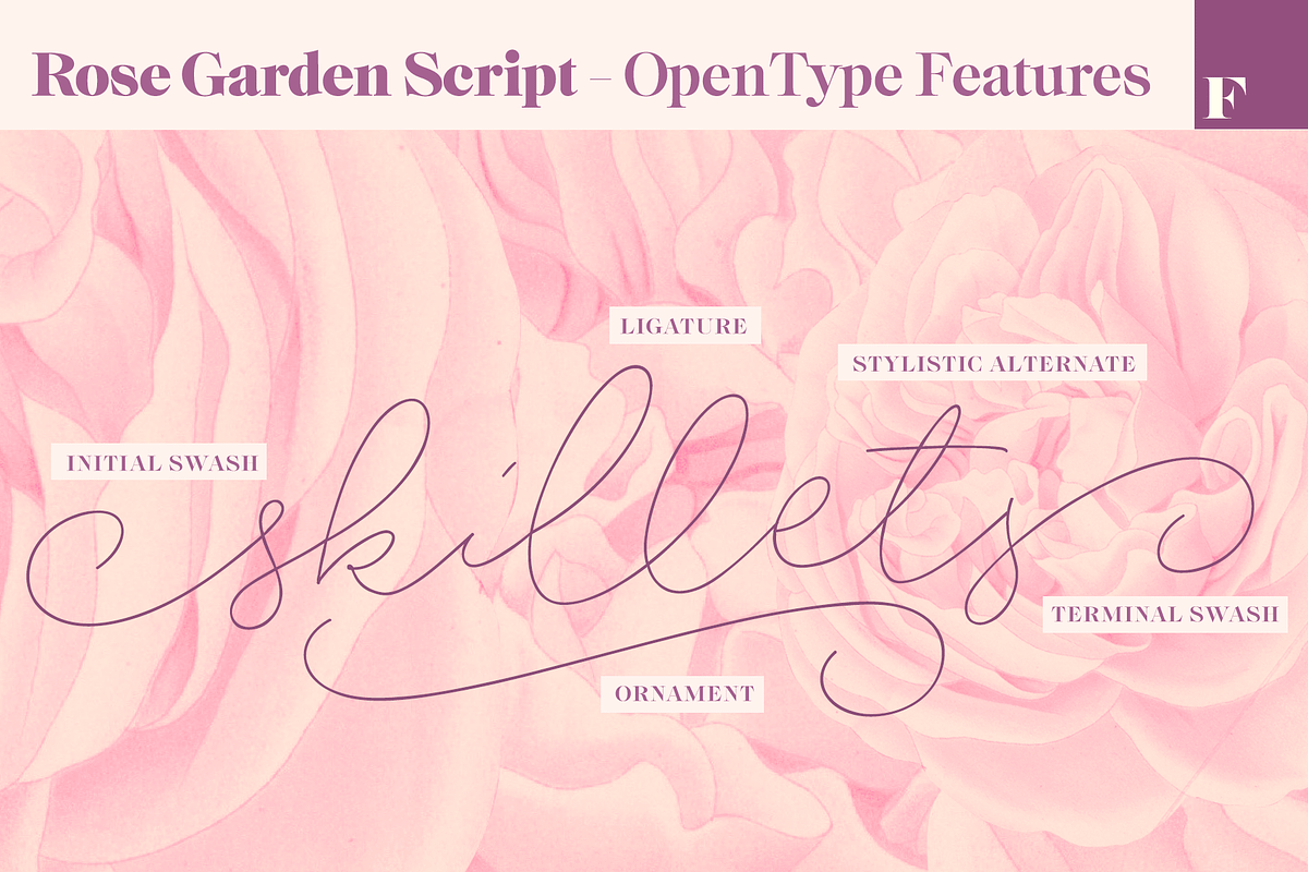 Rose Garden Deluxe Font Bundle preview 6