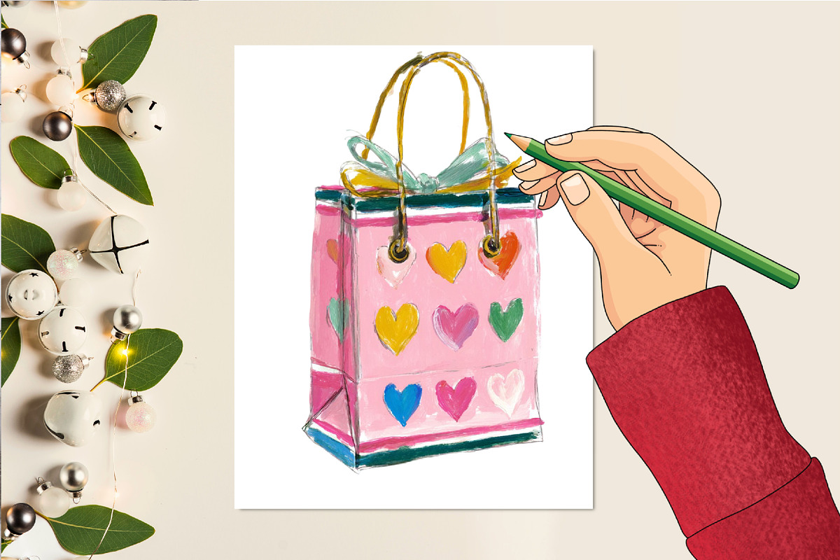 Valentine Watercolor Clipart Set, an Illustration by DreamCafeArt (Photo 4 of 6)