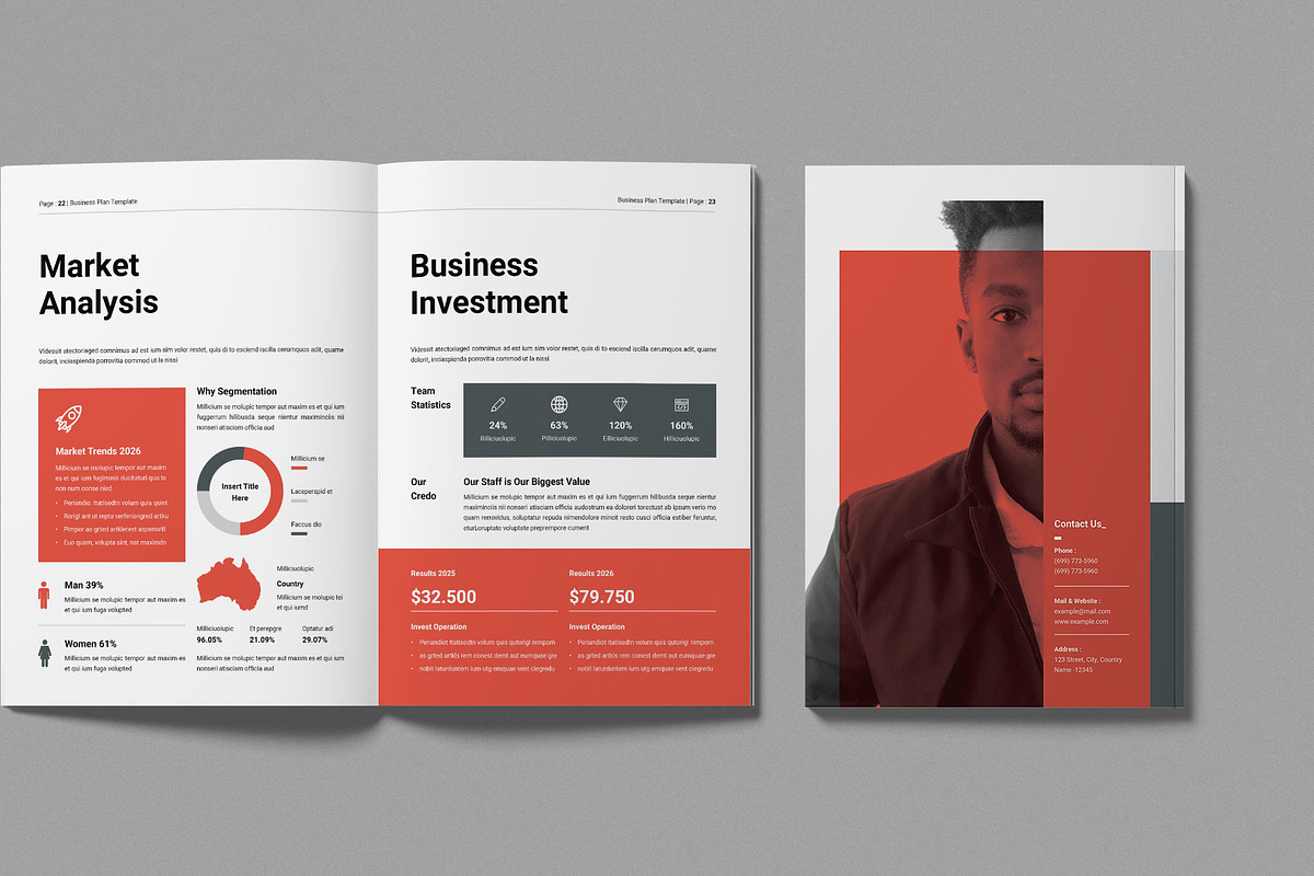 Business Plan Template, a Brochure Template by Work-Envance (Photo 9 of 10)