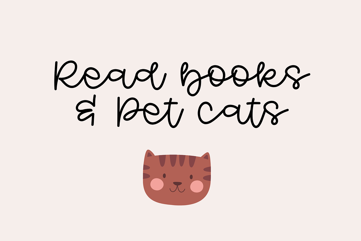 Cake Lovers Cute Font, a Script Font by Sofia Skoog (Photo 3 of 11)