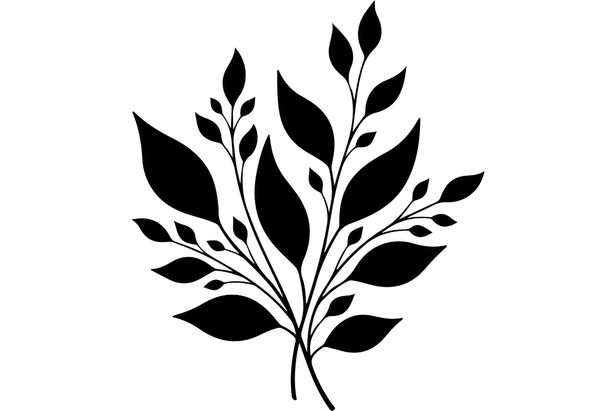Botanical Leaf Silhouette, an Object Graphic by Creativeshirt (Photo 19 of 19)