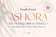 Ashora - Display Typeface, a Sans Serif Font by Godbless Studio (Thumbnail 1 of 16)