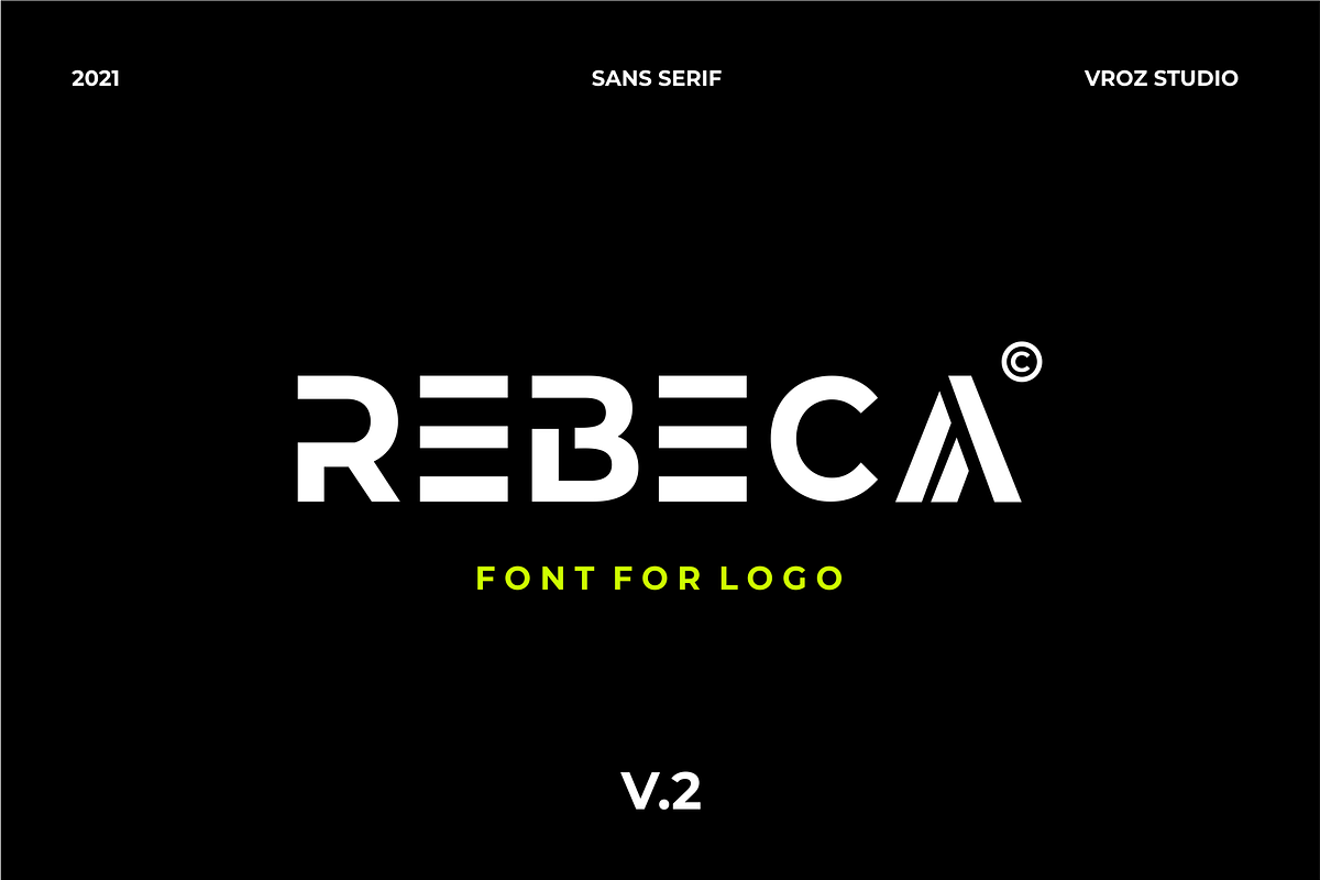 REBECA Logo Font | Logo & Branding, a Sans Serif Font by Vroz Studio (Photo 1 of 8)