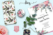 Pink Blush Floral Flower Set, a Decorative Illustration by Veris Studio (Thumbnail 2 of 9)